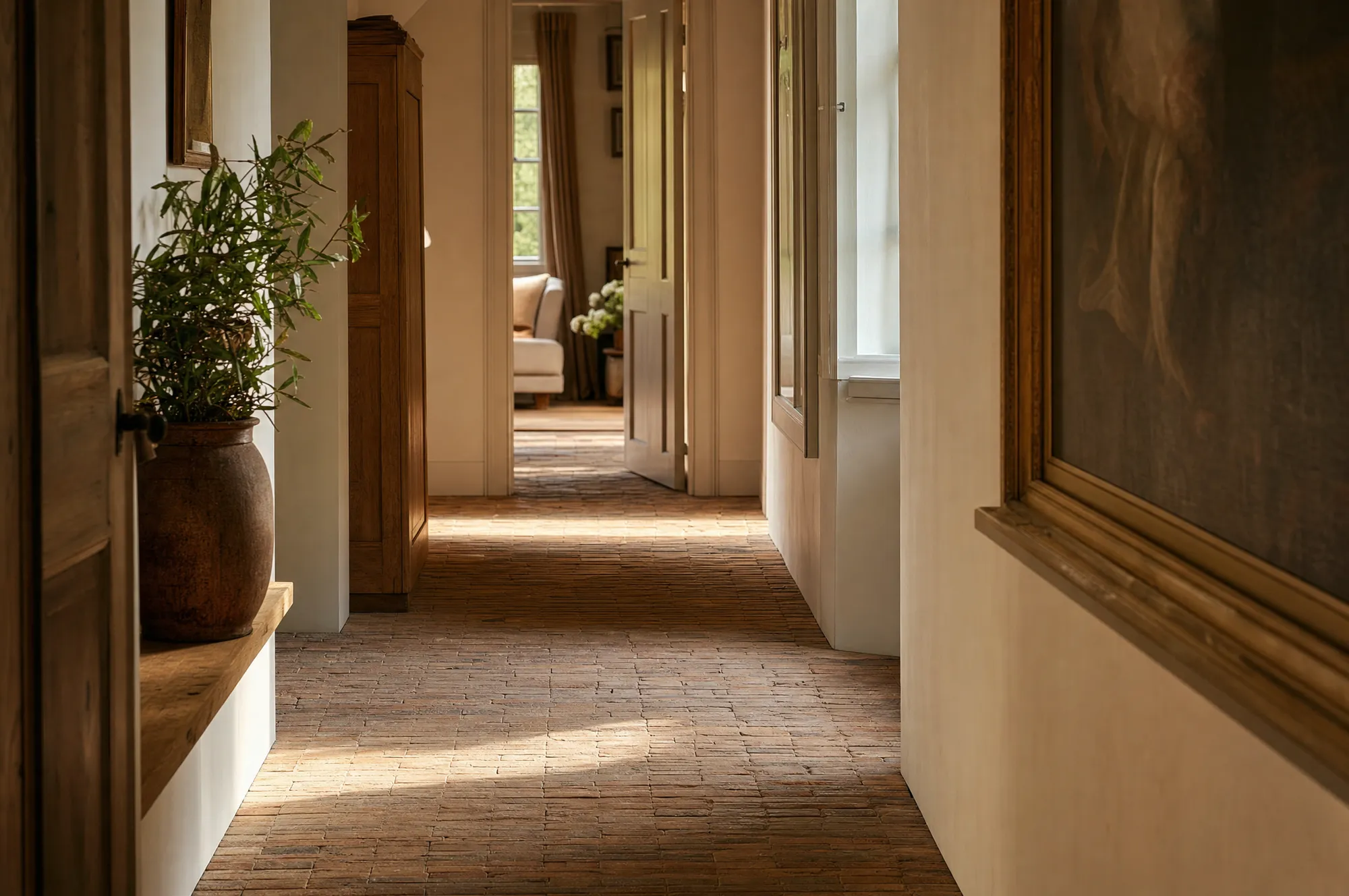 Flagstones in hal en entree, detail 3